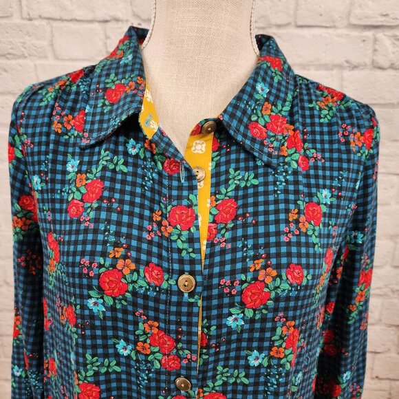 Matilda Jane Choose Your Path Fa La La Dress Floral Button Up Size Small NEW - Picture 3 of 16